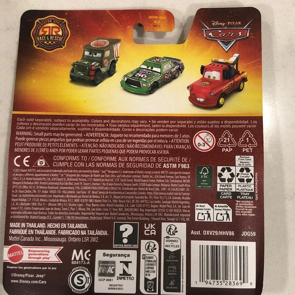 Mattel Disney Pixar Car Lighting McQueen Rescue Car